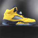 Men & Wmns Air Jordan 5 SP Michigan Amarillo College Navy