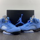 Men & Wmns Air Jordan 5 UNC University Blue Black White