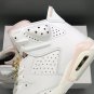 Men & Wmns Air Jordan 6 Gold Hoops White Sail Metallic Gold Barely Rose