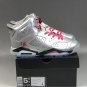 Men & Wmns Air Jordan 6 GS Valentines Day Metallic Silver Vivid Pink Black