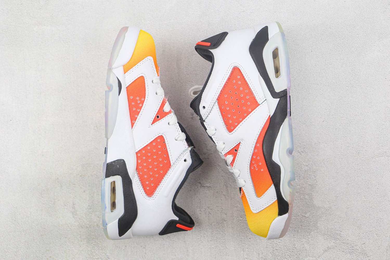 Men & Wmns Air Jordan 6 Low Dongdan White Black Tour Yellow Total Orang