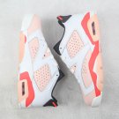 Men & Wmns Air Jordan 6 Low GS White Atmosphere Infrared 23 Black