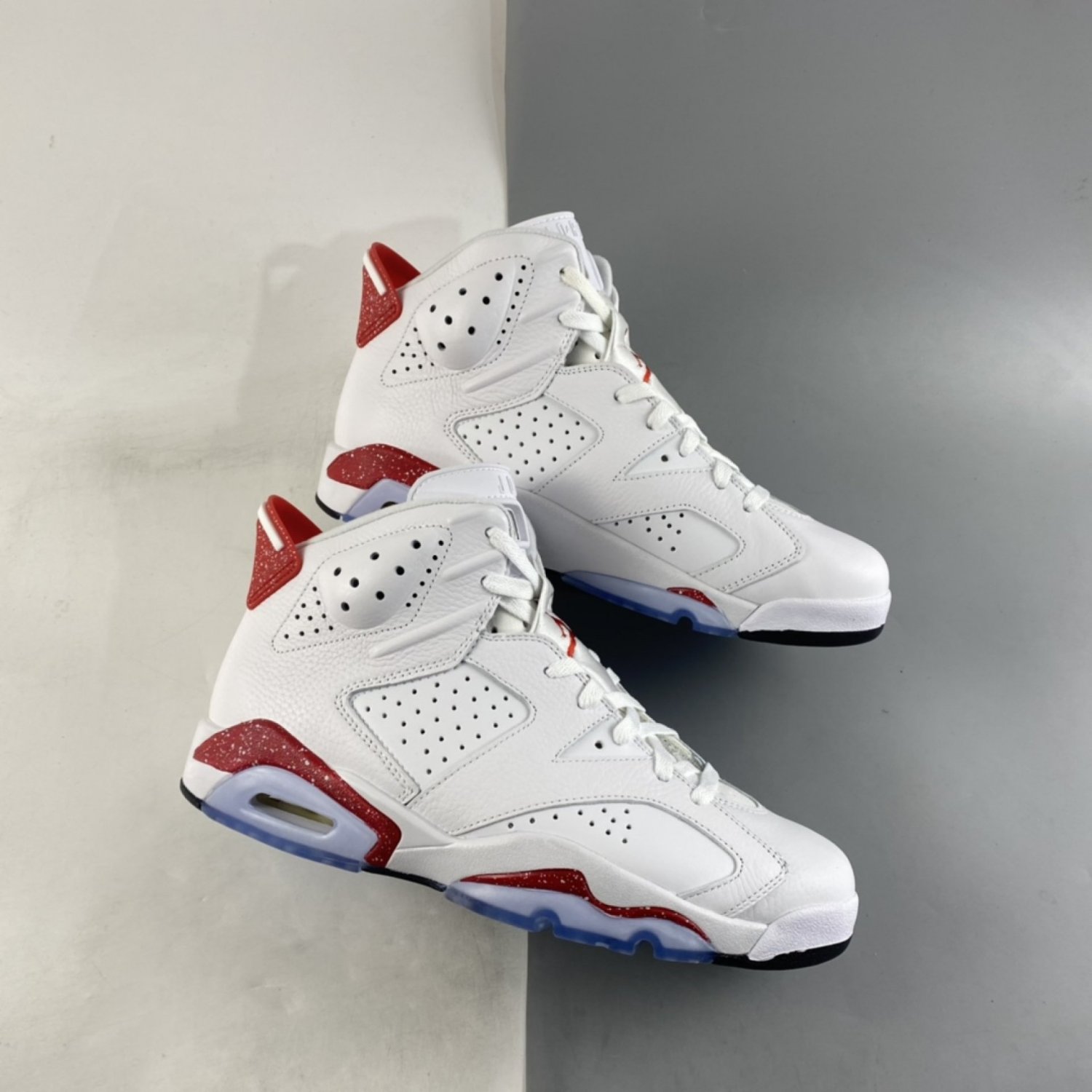 Men & Wmns Air Jordan 6 Red Oreo White University Red Black