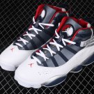 Men & Wmns Air Jordan 6 Rings Olympic White Varsity Red Midnight Navy Metallic