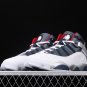 Men & Wmns Air Jordan 6 Rings Olympic White Varsity Red Midnight Navy Metallic