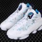 Men & Wmns Air Jordan 6 Rings Utah Jazz White Court Purple Silver Vivid Blue