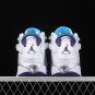 Men & Wmns Air Jordan 6 Rings Utah Jazz White Court Purple Silver Vivid Blue