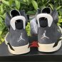 Men & Wmns Air Jordan 6 Tech Chrome Black Light Smoke Grey Sail Chrome