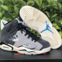 Men & Wmns Air Jordan 6 Tech Chrome Black Light Smoke Grey Sail Chrome