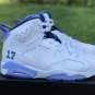 Men & Wmns Air Jordan 6 UNC Championship PE White Blue