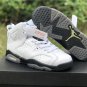 Men & Wmns Air Jordan 6 White Black Alligator