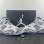 Men & Wmns Air Jordan 6 White Medium Grey Cool Grey