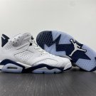 Men & Wmns Air Jordan 6 White Midnight Navy