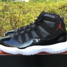 Men & Wmns Air Jordan 11 ’72-10′ Black Gym Red White