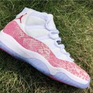 Men & Wmns Air Jordan 11 “Snakeskin” Pink White