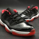Men & Wmns Air Jordan 11 Low ‘Bred’ BlackVarsity Red 528895-012