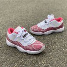 Men & Wmns Air Jordan 11 Low ‘Pink Snakeskin’ WhiteWatermelon-Black
