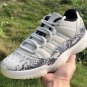 Men & Wmns Air Jordan 11 Low &acirc;��Snakeskin&acirc;�� Light BoneUniversity Red-Sail-Black