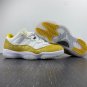 Men & Wmns Air Jordan 11 Low &acirc;��Yellow Snakeskin&acirc;�� WhiteTour Yellow-Sail