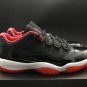 Men & Wmns Air Jordan 11 Low Bred Black Varsity Red