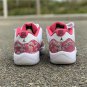 Men & Wmns Air Jordan 11 Low Pink Snakeskin White Watermelon Black