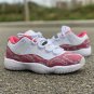 Men & Wmns Air Jordan 11 Low Pink Snakeskin White Watermelon Black