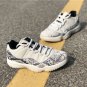 Men & Wmns Air Jordan 11 Low Snakeskin Light Bone University Red Sail Black