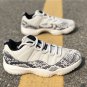Men & Wmns Air Jordan 11 Low Snakeskin Light Bone University Red Sail Black
