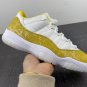 Men & Wmns Air Jordan 11 Low Yellow Snakeskin White Tour Yellow Sail