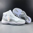 Men & Wmns Air Jordan 11 Men & Wmns White Metallic Silver Vast Grey