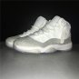 Men & Wmns Air Jordan 11 Men & Wmns White Metallic Silver Vast Grey