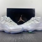 Men & Wmns Air Jordan 11 Retro Silver Anniversary White Metallic Silver