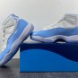 Men & Wmns Air Jordan 11 UNC White University Blue