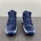 Men & Wmns Air Jordan 11 Velvet Midnight Navy Metallic Silver White