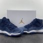 Men & Wmns Air Jordan 11 Velvet Midnight Navy Metallic Silver White