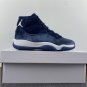 Men & Wmns Air Jordan 11 Velvet Midnight Navy Metallic Silver White