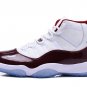 Men & Wmns Air Jordan 11 White Wine Red