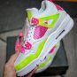Men & Wmns Jordan 4 Retro White Lemon Pink