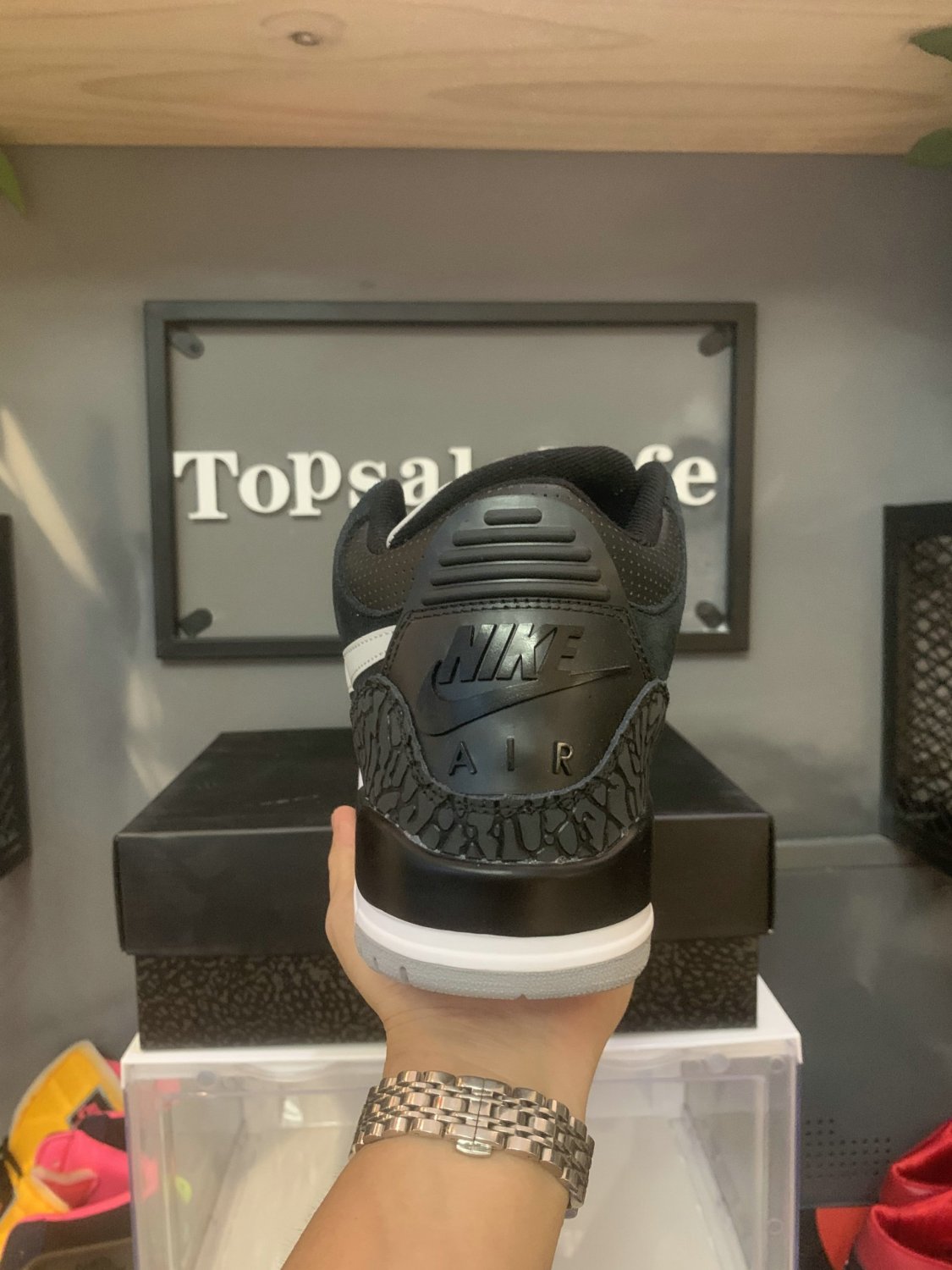 Men & Wmns Jordan 3 Retro Tinker Black Cement Gold