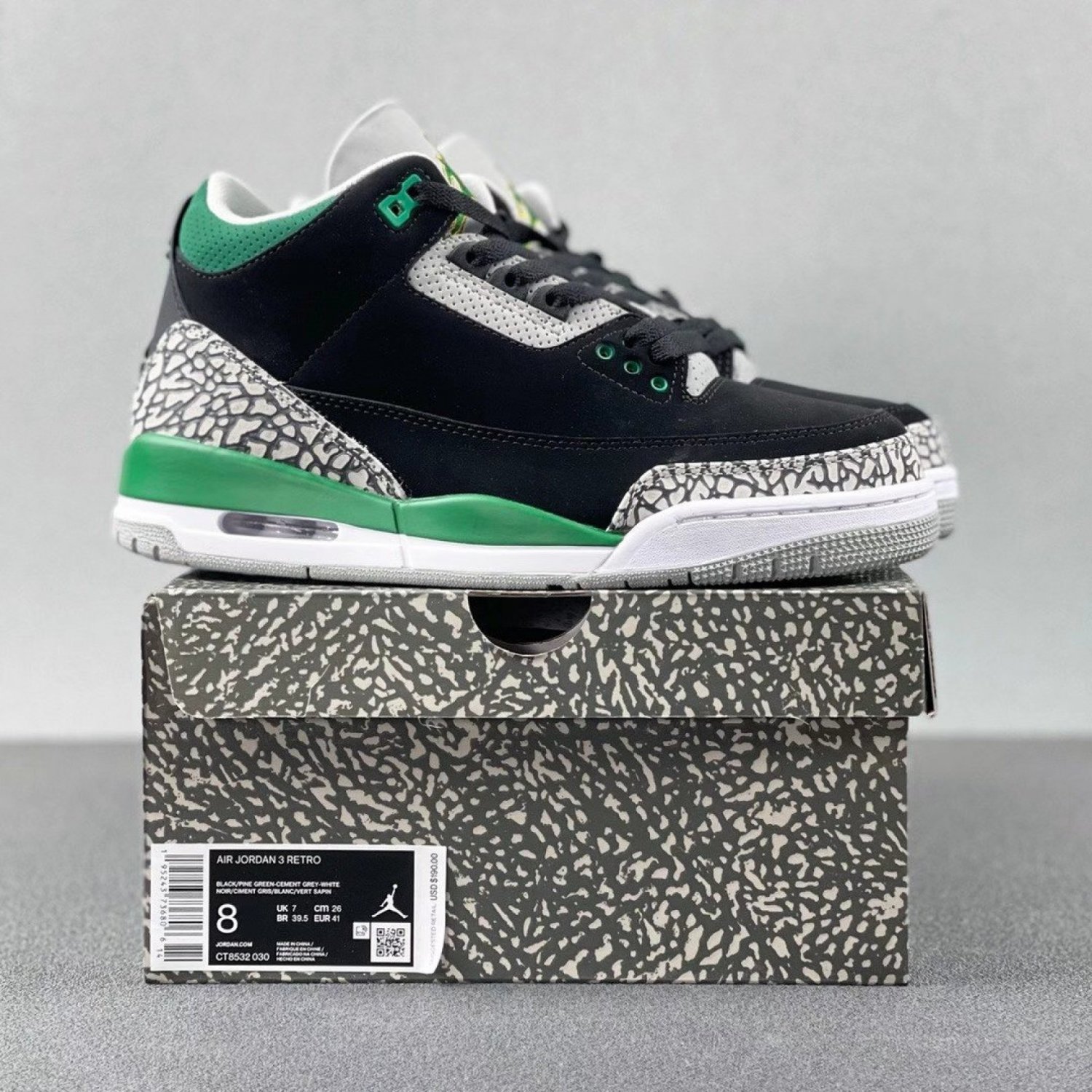 Men & Wmns Jordan 3 Retro Pine Green