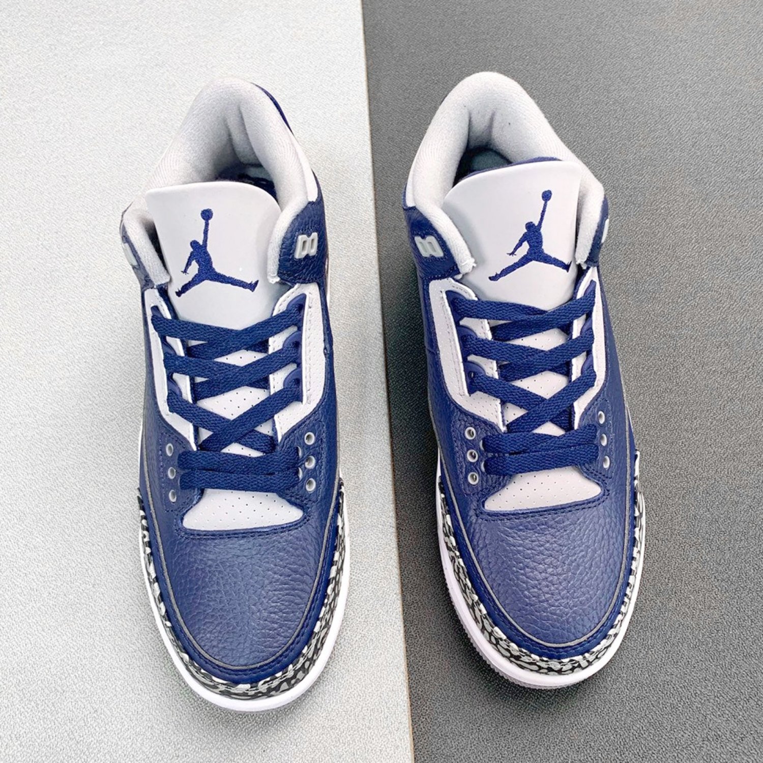 Men & Wmns Jordan 3 Retro  Georgetown  Midnight Navy Dark Blue - CT8532-401