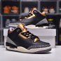 Men & Wmns Jordan 3 Retro Black Cement Gold