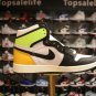 Men & Wmns Jordan 1 Retro High White Black Volt University Gold