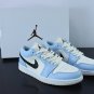 Men & Wmns Jordan 1 Low Iced Blue