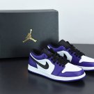 Men & Wmns Jordan 1 Low Court Purple White