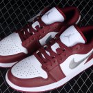 Men & Wmns Jordan 1 Low Bordeaux White Grey