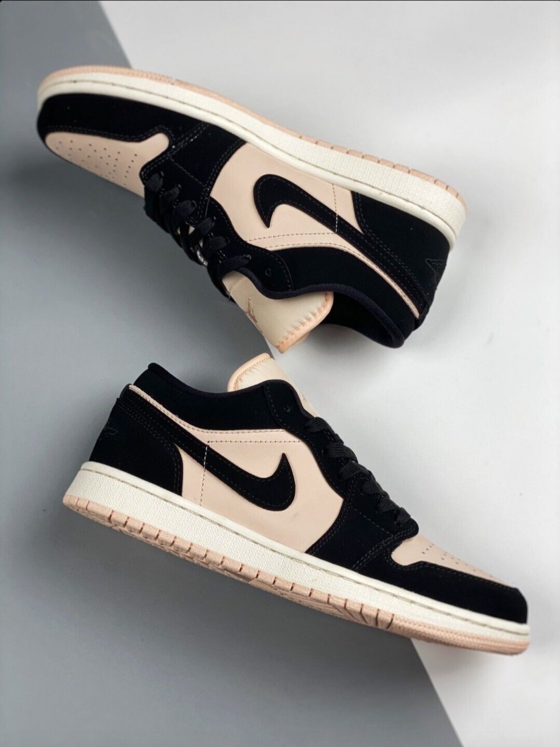 Men & Wmns Jordan 1 Low Black Guava Ice