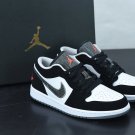 Men & Wmns Jordan 1 Low Black White Wolf Grey Infrared