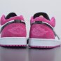 Men & Wmns Jordan 1 Low Black Active Fuchsia