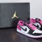 Men & Wmns Jordan 1 Low Black Active Fuchsia